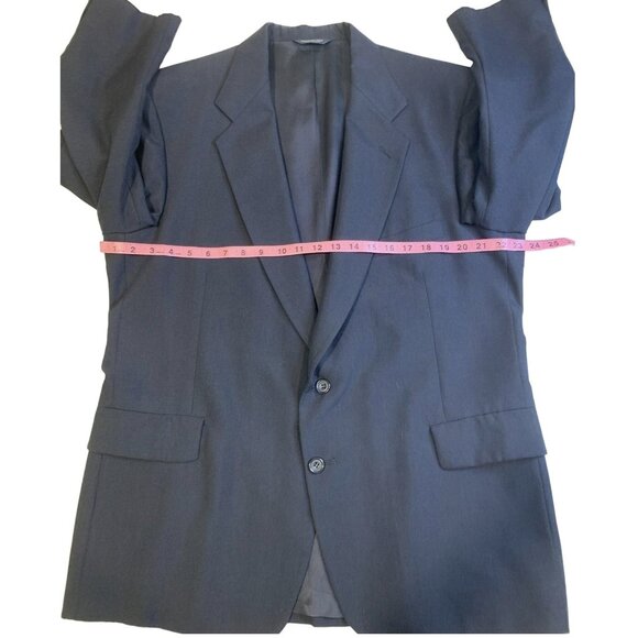 Heisman Trophy Collection Suit Mens 40 Navy Blue Two Piece Blazer Pants Made USA - Picture 6 of 12